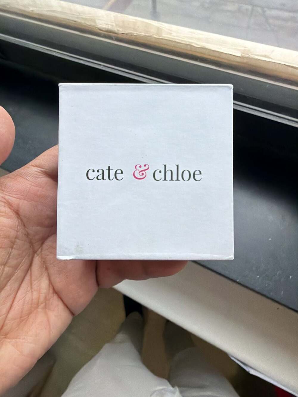 Cate & Chloe Pearl Crystal Dangle Earrings White Gold Plated